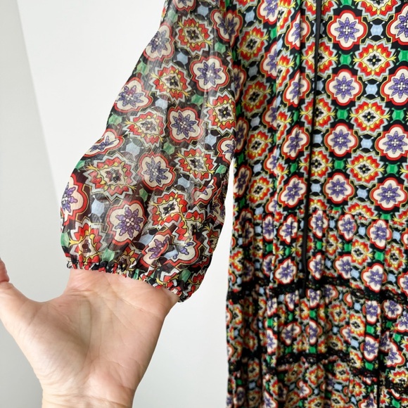 Alice + Olivia Arnette Tiered Tunic Dress Size Large - Picture 7 of 12